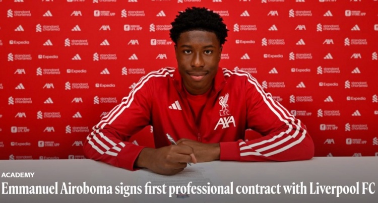 pg电子APP-官方：18岁后卫艾罗博马与利物浦签下首份职业合同